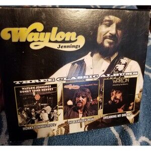 Waylon Jennings three great albums boxed 3cd set Rare find 2001